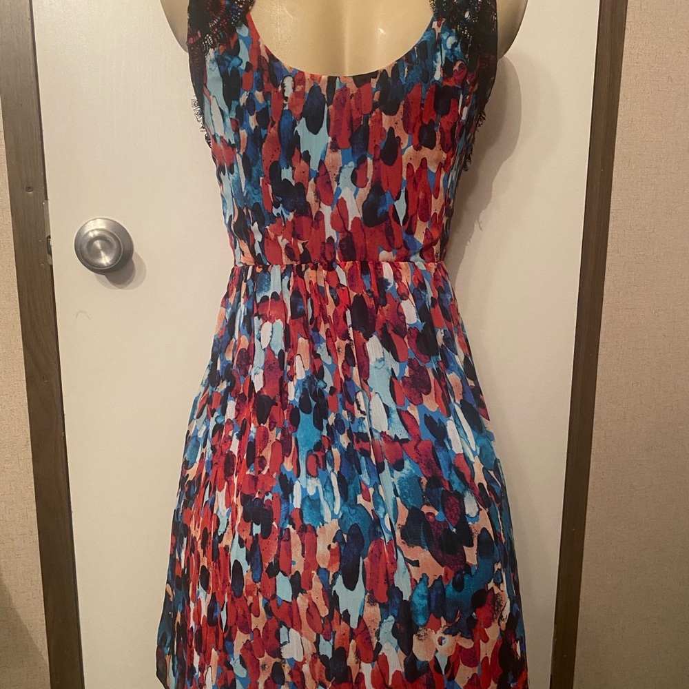 Colorful Abstract Print Mini Dress - Picture 2 of 3